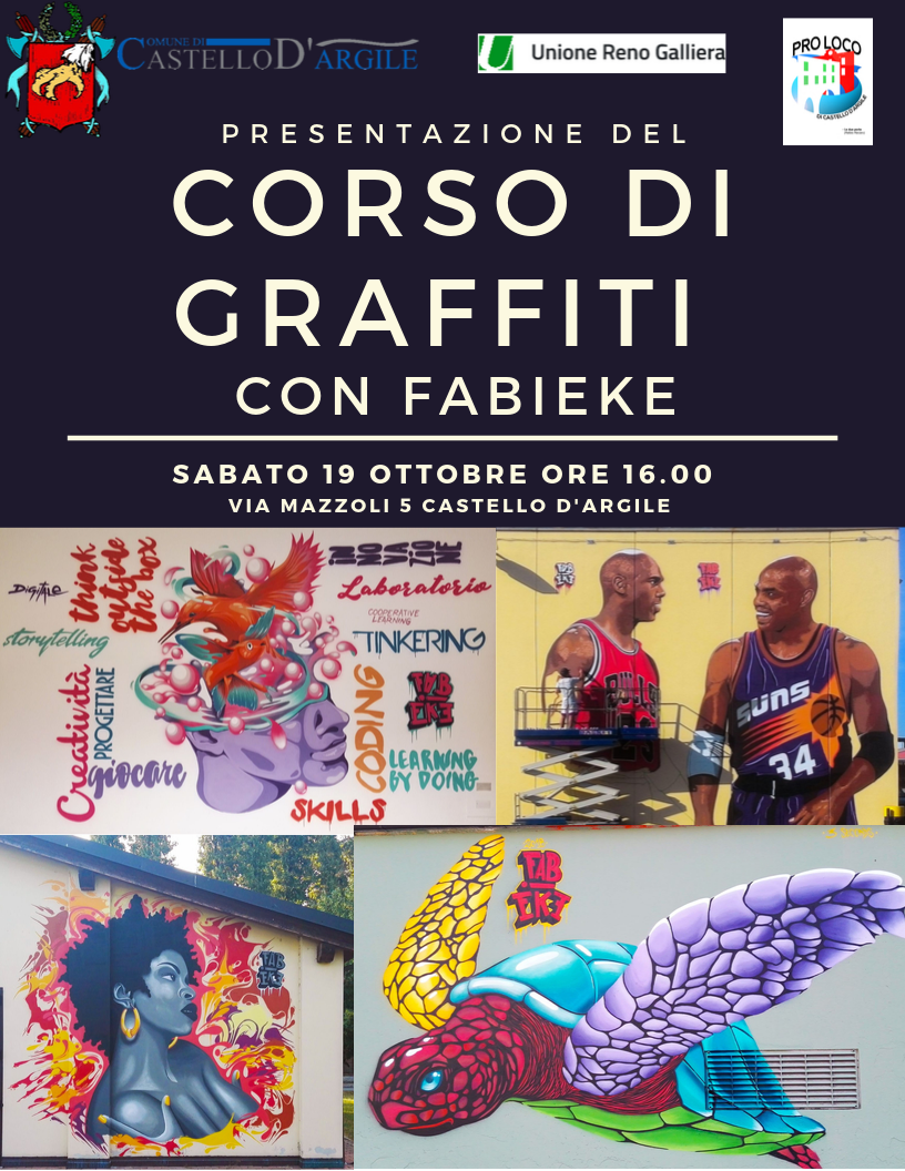 19 10 19 Castello D Argile Presentazione Del Corso Di Graffiti Con Fabieke Unione Reno Galliera