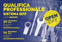 14/12/2019 San Giovanni in Persiceto - "Operatore Meccanico" e "Operatore Sistemi Elettrico-Elettronici". Presentazione dei percorsi IeFP e laboratori