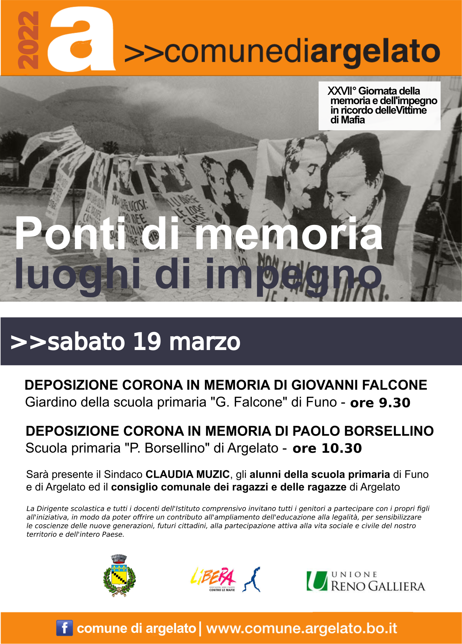 19/03/2022 Argelato - Ponti Di Memoria, Luoghi Di Impegno. Evento Per ...