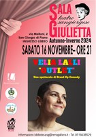 16/11/2024 San Giorgio di Piano - Outlet. Spettacolo di stand Up Comedy con Velia Lalli