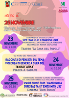 23-25/11/2024 Castello d'Argile - Siamo noi a dire basta. Giornata internazionale per l'eliminazione della violenza contro le donne