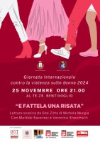 25/11/2024 Bentivoglio - E fattela una risata. Lettura scenica per la Giornata internazionale per l'eliminazione della violenza contro le donne