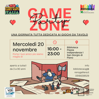 20/11/2025 San Giorgio di Piano - Game zona party. In occasione del mese internazionale del gioco in biblioteca