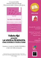 28/11/2024 Pieve di Cento - La voce a te dovuta - Donne con disabilità e violenza di genere. Giornata internazionale per l'eliminazione della violenza contro le donne