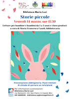 14/03/2025 San Pietro in Casale - Storie Piccole. Letture per bambini e bambine da 1 a 3 anni e i loro genitori