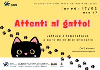 17/02/2025 Castel Maggiore - Attenti al gatto! Letture e laboratorio per bambini/e di 3-6 anni