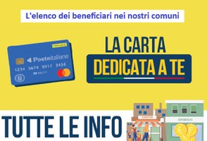 Carta “Dedicata a te” 2024: la carta solidale per l'acquisto di beni di prima necessità