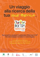 Junior Poetry Summer Camp 2024: dal 9 al 13 settembre tornano i laboratori con Bernard Friot per ragazze/i di 12-18 anni